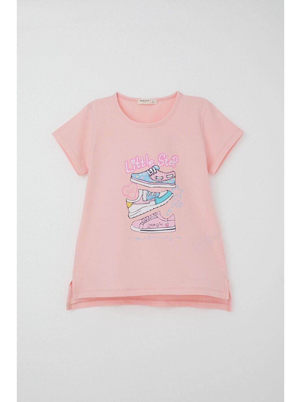 Kız Çocuk Taytlı Takım Renkli Ayakkabı Baskılı Pembe (5-10 Yaş)-1