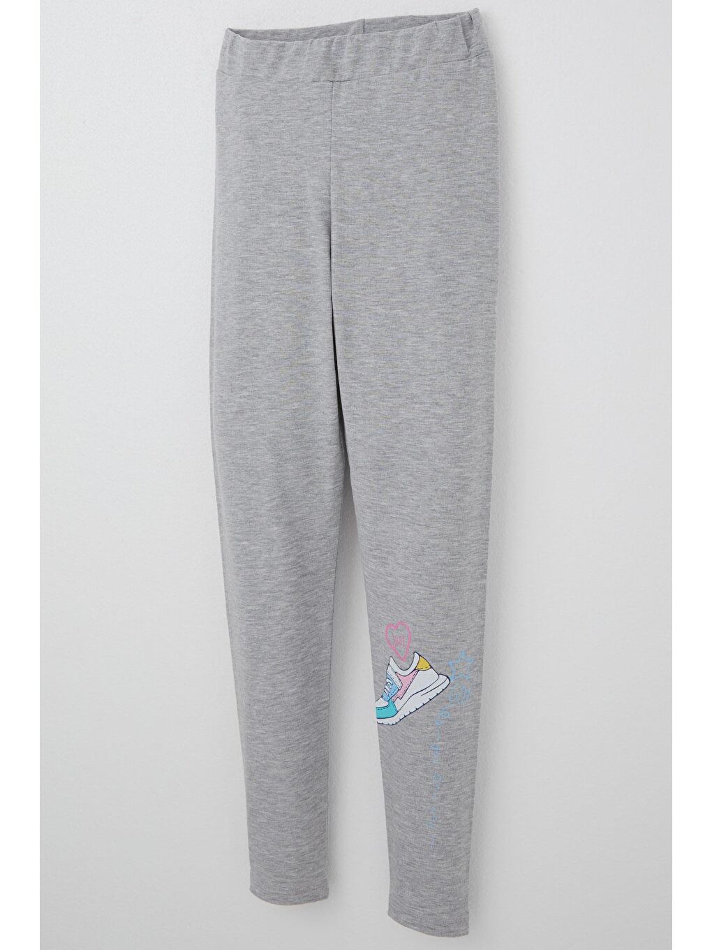 Kız Çocuk Taytlı Takım Renkli Ayakkabı Baskılı Pembe (5-10 Yaş)-6