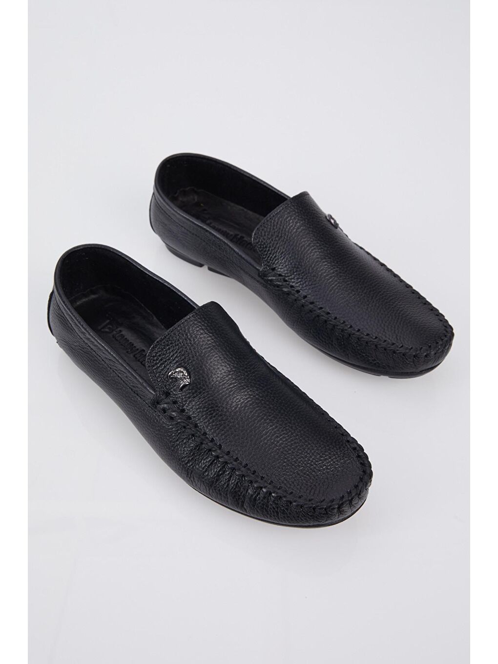 Erkek Siyah Rahat Kalıp Hakiki Deri Loafer-2