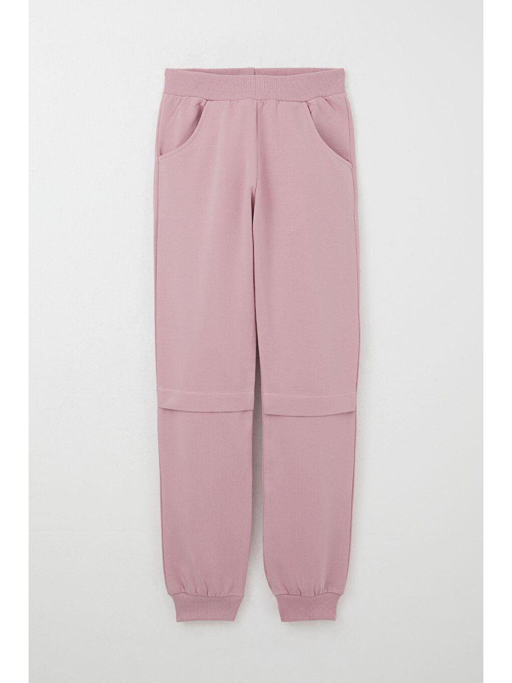 Pembe Kız Çocuk Eşofman Takım Mutluluk Temalı Puantiye Desenli Gülkurusu (4-8 Yaş)-8