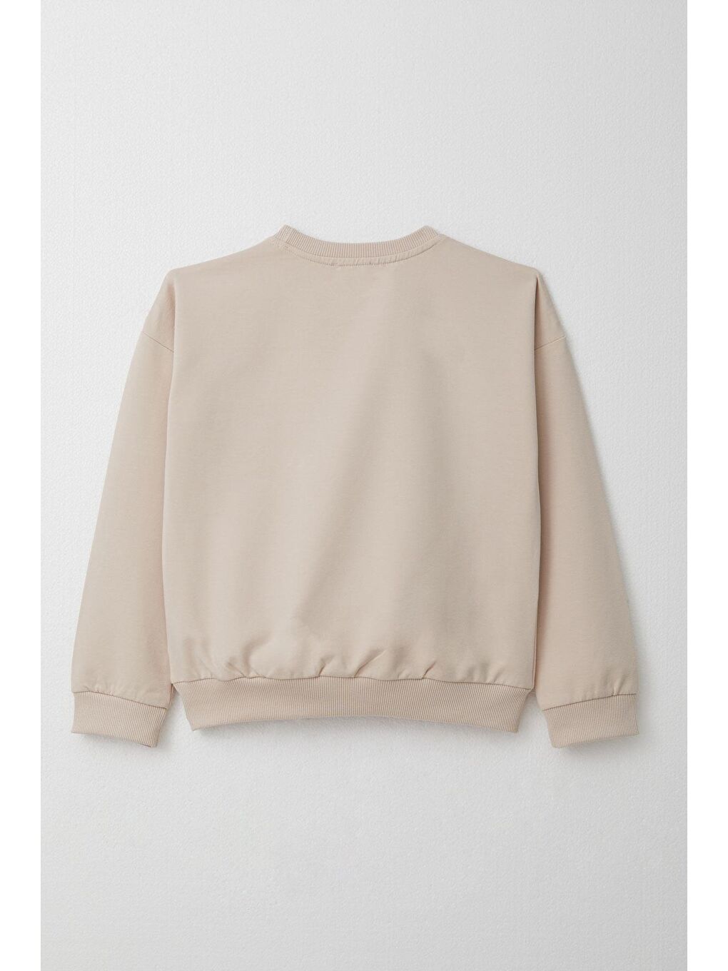 Kız Çocuk Eşofman Takım Slogan Temalı Püsküllü Çiçek Nakışlı Bej (9 Yaş)-7