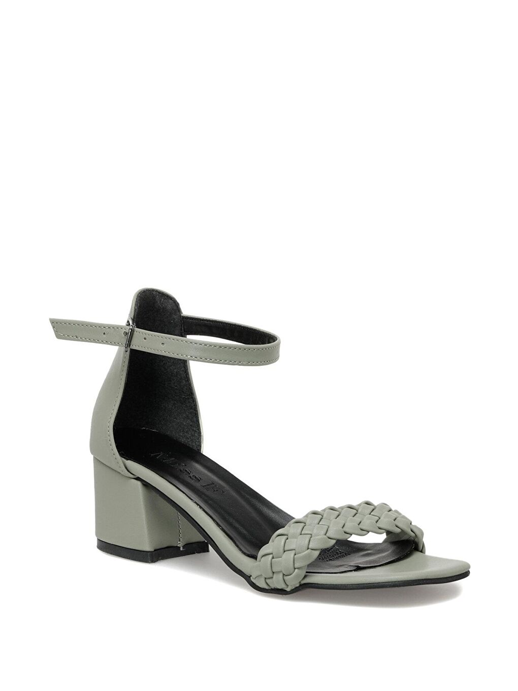 DS22046 2FX Yeşil Kadın Topuklu Sandalet-1