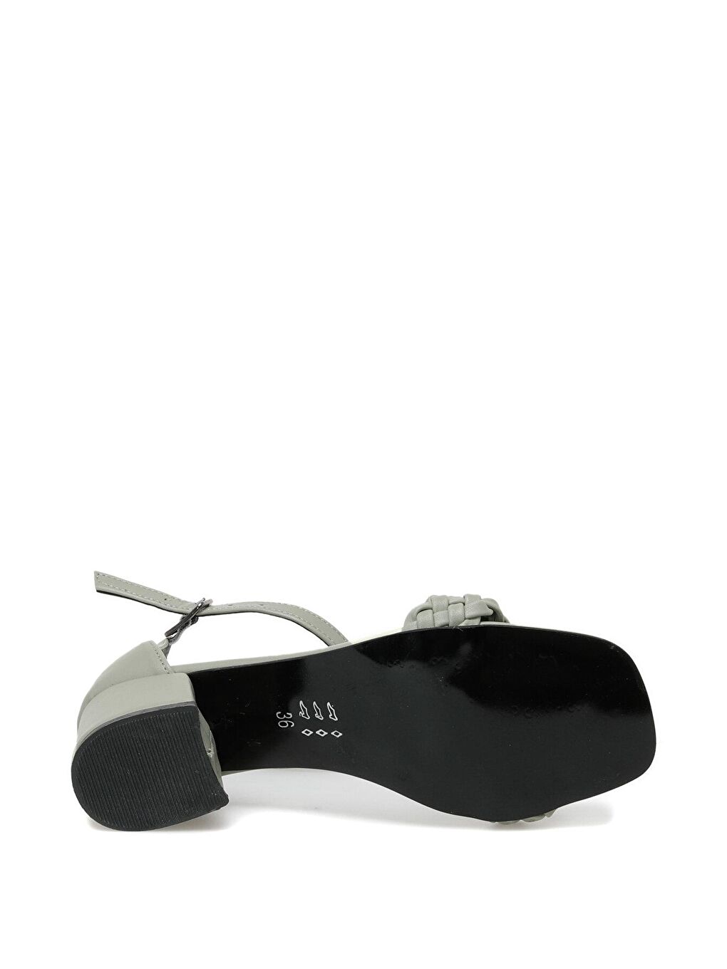 DS22046 2FX Yeşil Kadın Topuklu Sandalet-3