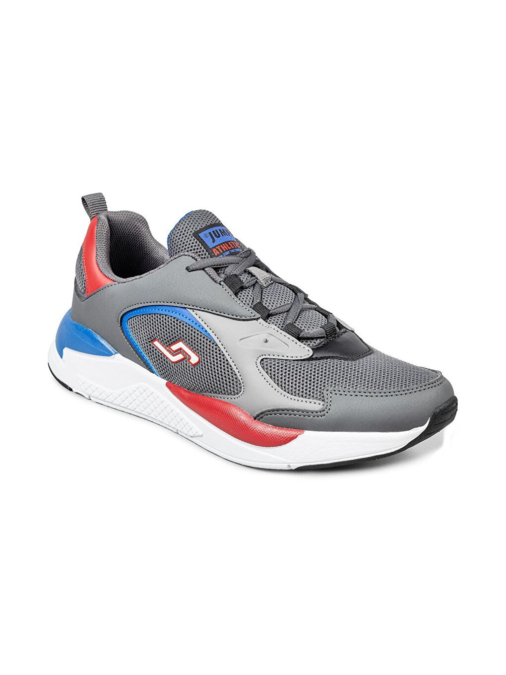 Erkek Sneaker Günlük Spor Ayakkabı 27462 Koyu Gri - Kırmızı-5