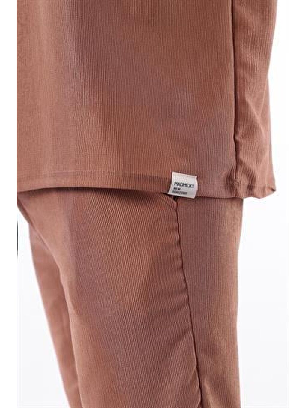 Pembe Gül Kurusu Bisiklet Yaka Erkek Şort Takımı 5949-2