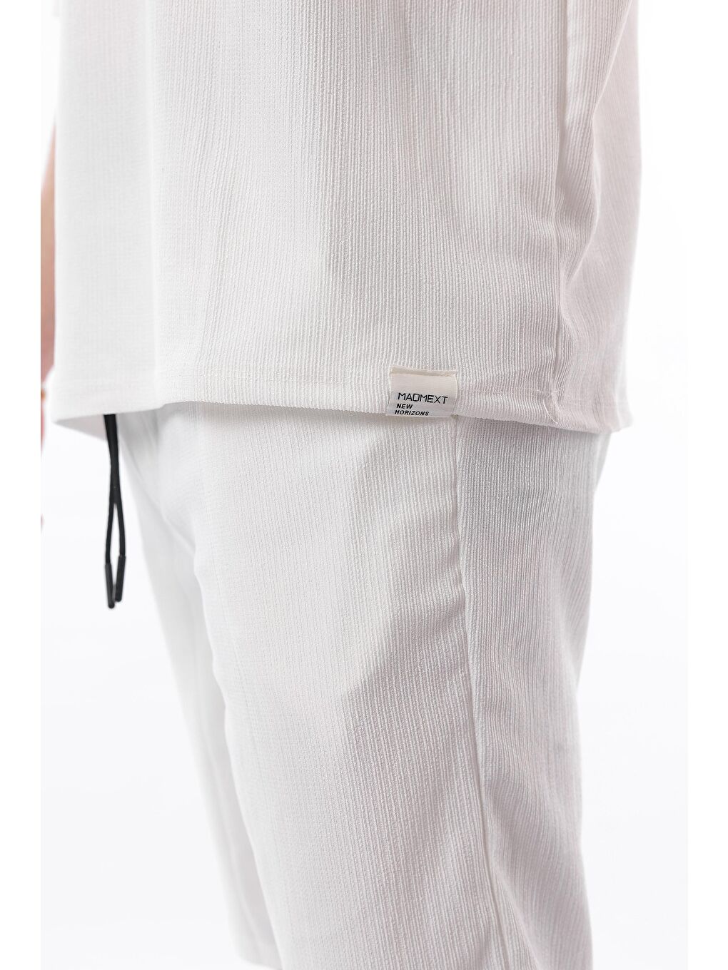 Ekru Bisiklet Yaka Erkek Şort Takımı 5949-2