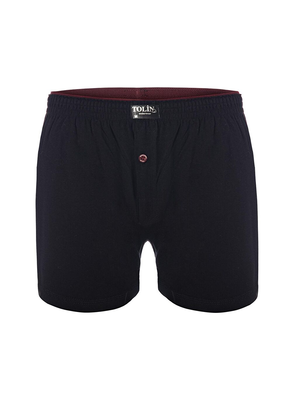 Erkek Pamuklu Düz Renk Siyah %100 Pamuk Boxer 415S