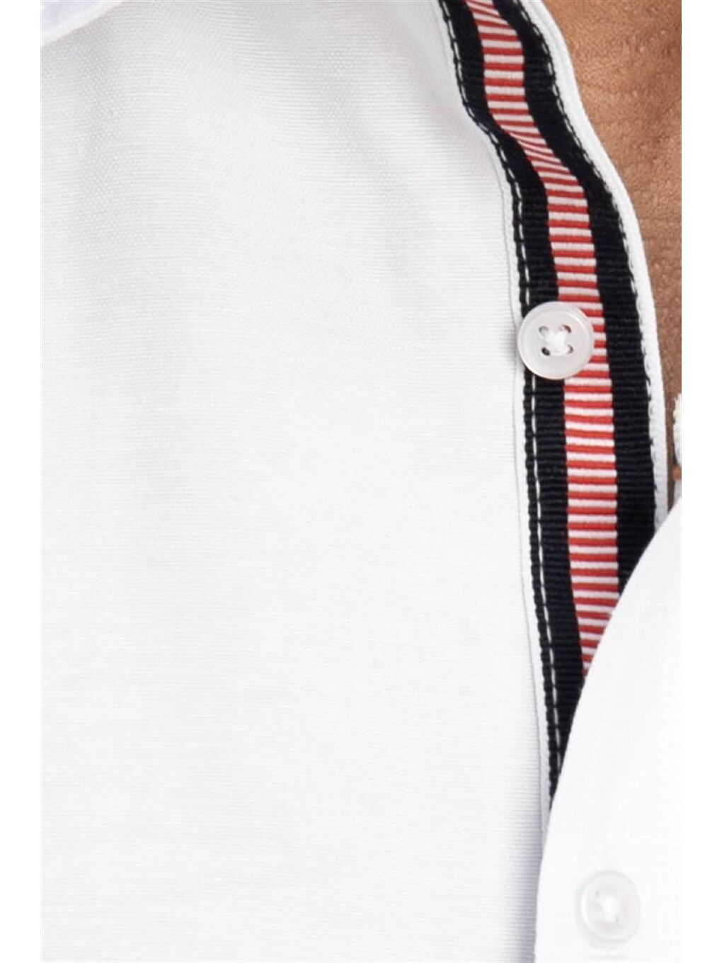 Beyaz Slim Fit Uzun Kol Oxford Doku Biyeli Erkek Gömlek-4