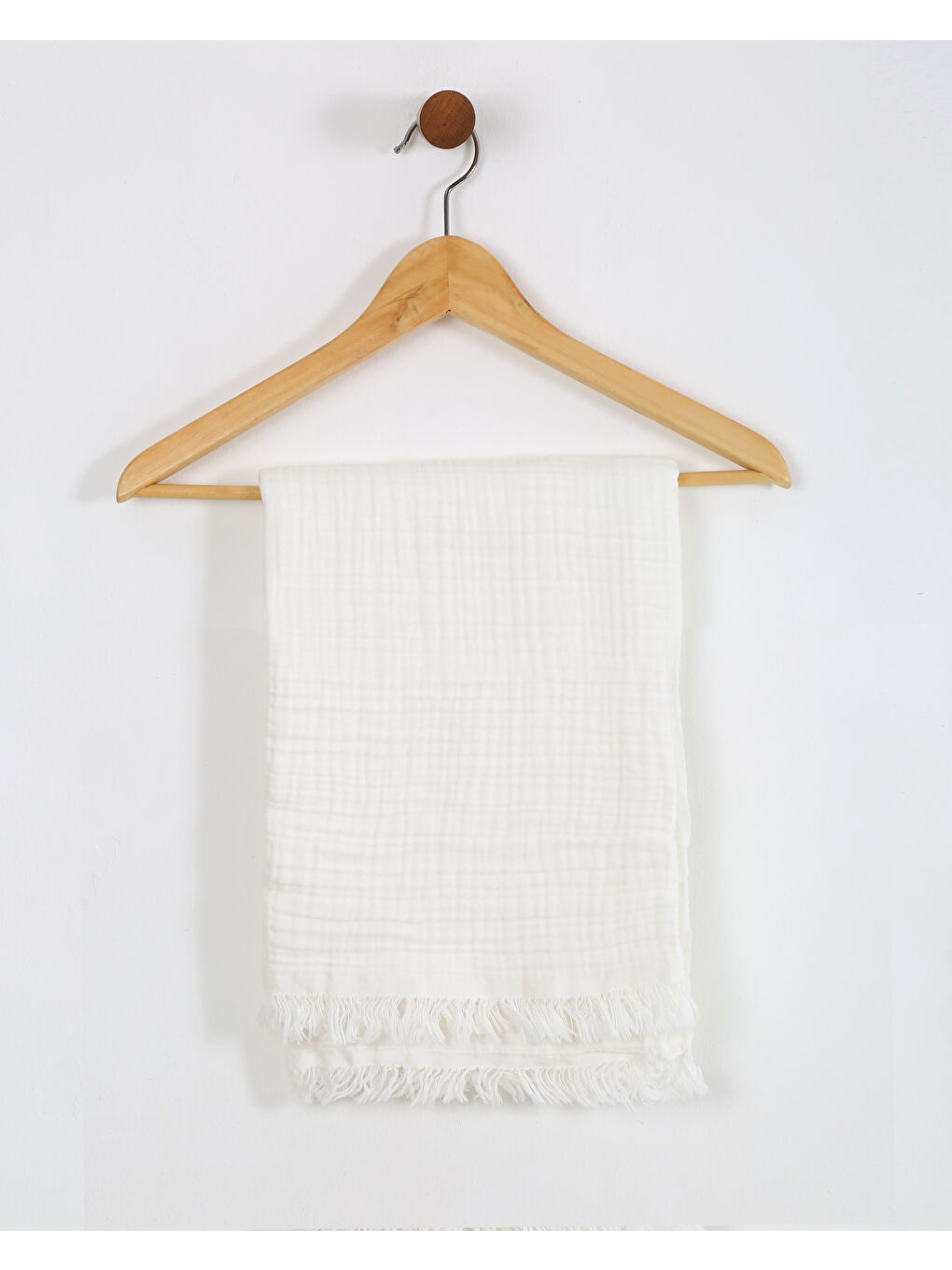 Ekru Pamuklu Müslin Bebek Battaniyesi 100x120 Cm