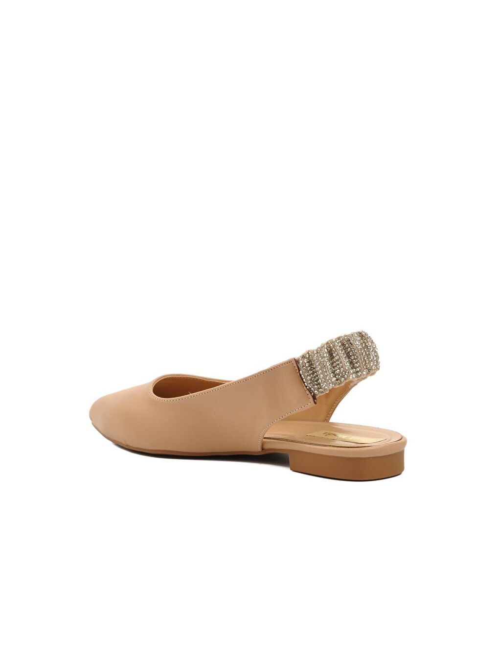 Bej K315 Nut Taşlı Kadın Babet-3