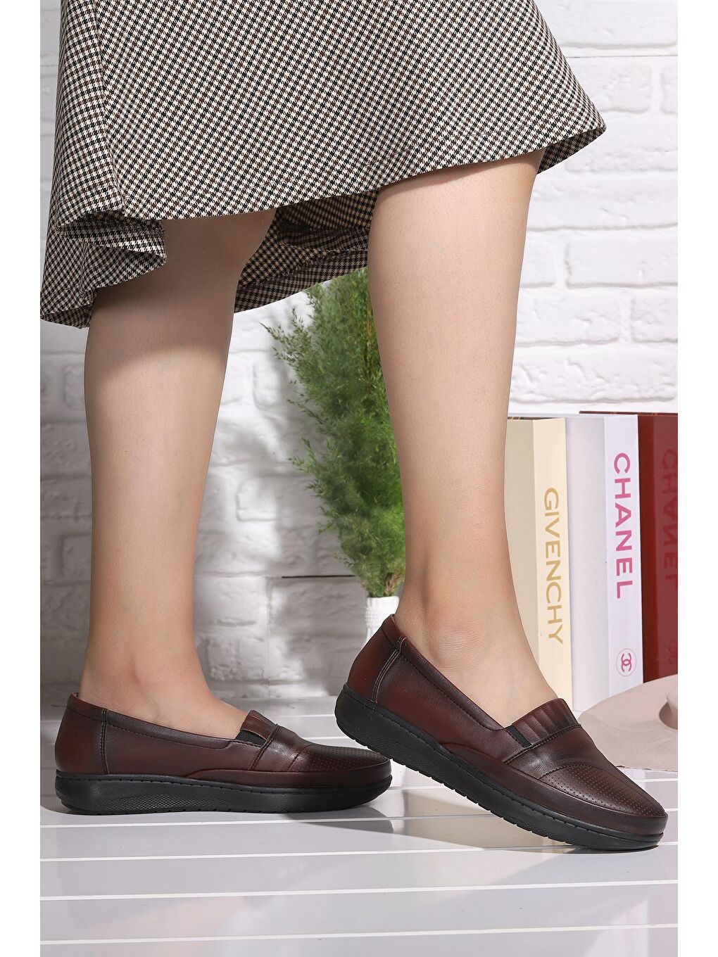 Bordo Rahat Konfor Özel Topuk Jeli Anne Günlük Ayakkabı P 04-1-1