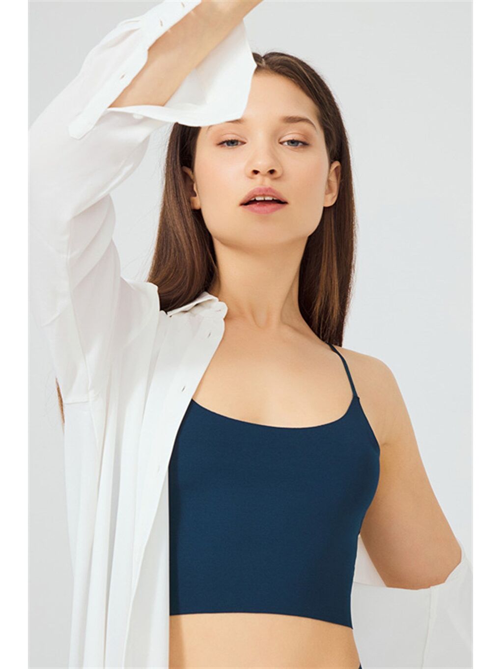 Karışık Ayarlanabilir İnce Askılı Lazer Kesim Crop Büstiyer 5'Li Paket-2-7