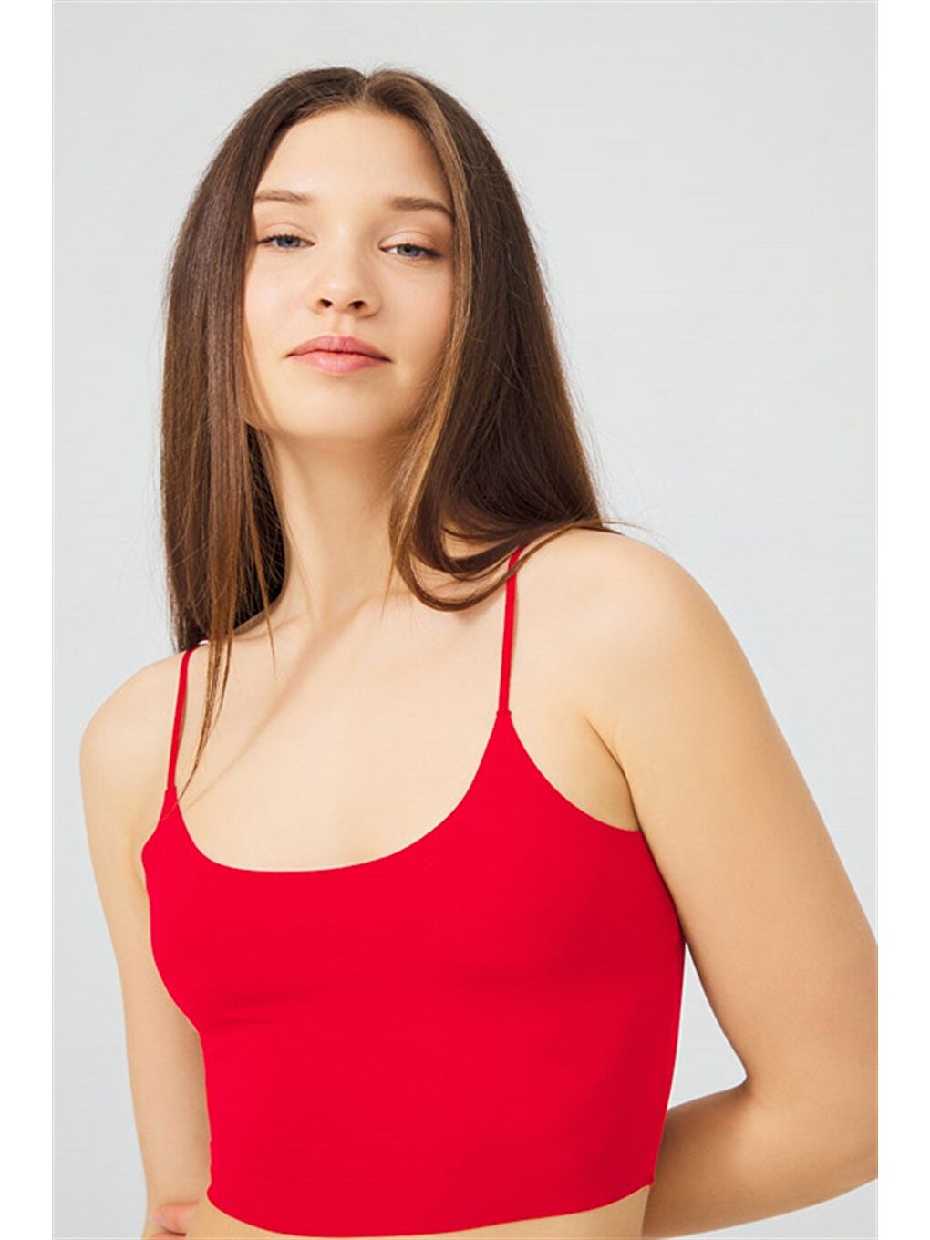 Karışık Ayarlanabilir İnce Askılı Lazer Kesim Crop Büstiyer 5'Li Paket-2-8