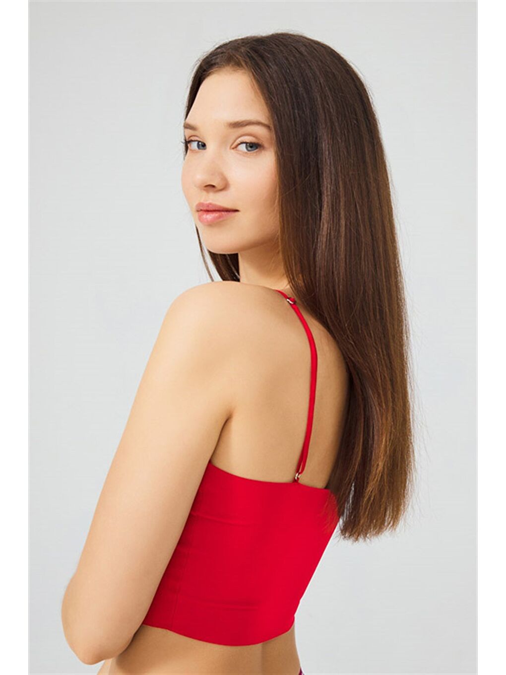 Karışık Ayarlanabilir İnce Askılı Lazer Kesim Crop Büstiyer 5'Li Paket-2-9