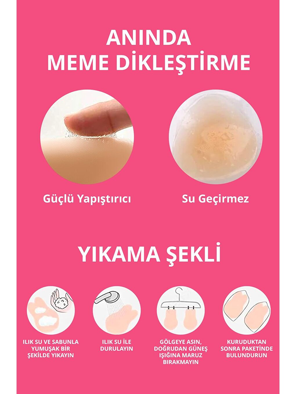 Bej Ten Silikon Göğüs Ucu Kaldırıcı, Kapatıcı Ve Göğüs Dikleştirici-1