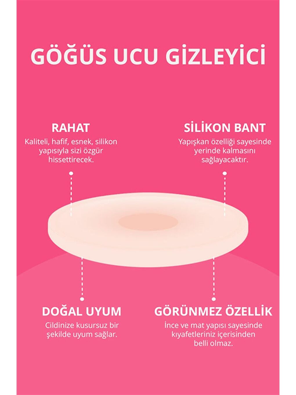 Karışık Silikon Göğüs Ucu Kapatıcı, Meme Ucu Kapatıcı 2'Li Paket-2