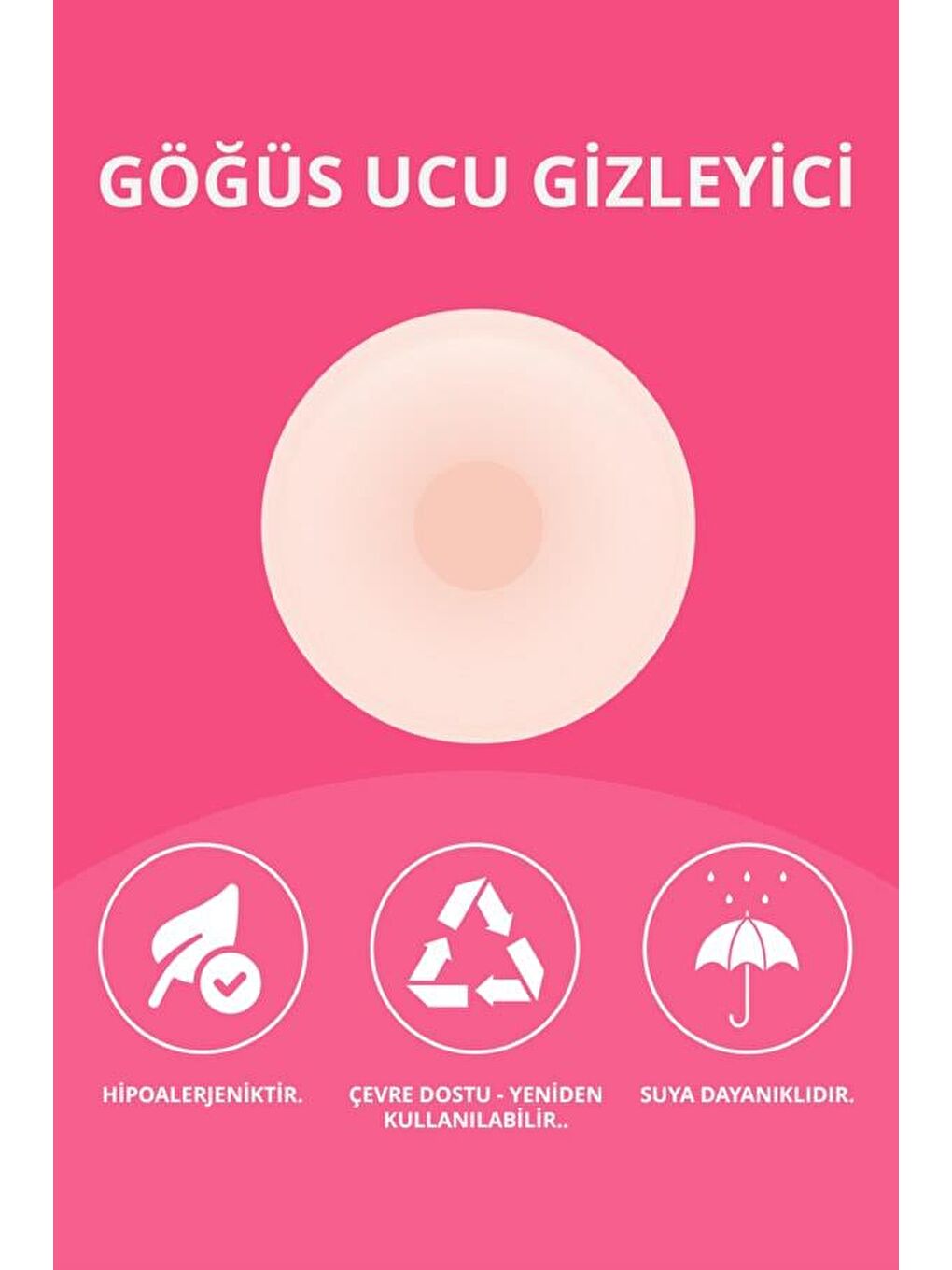 Bej Silikon Göğüs Ucu Kapatıcı, Meme Ucu Kapatıcı-2