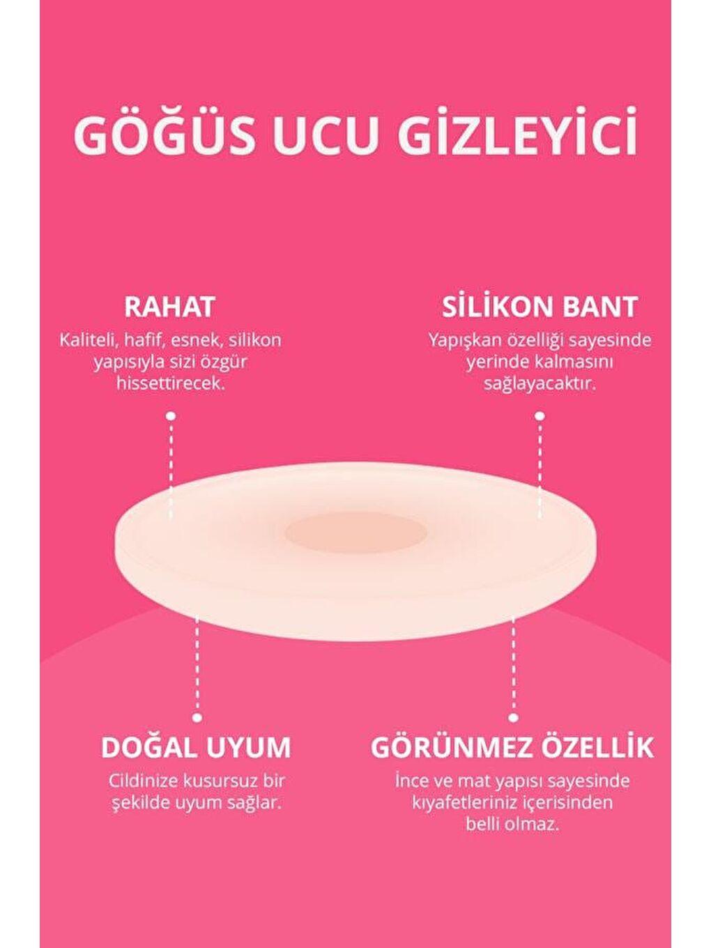 Bej Silikon Göğüs Ucu Kapatıcı, Meme Ucu Kapatıcı-3