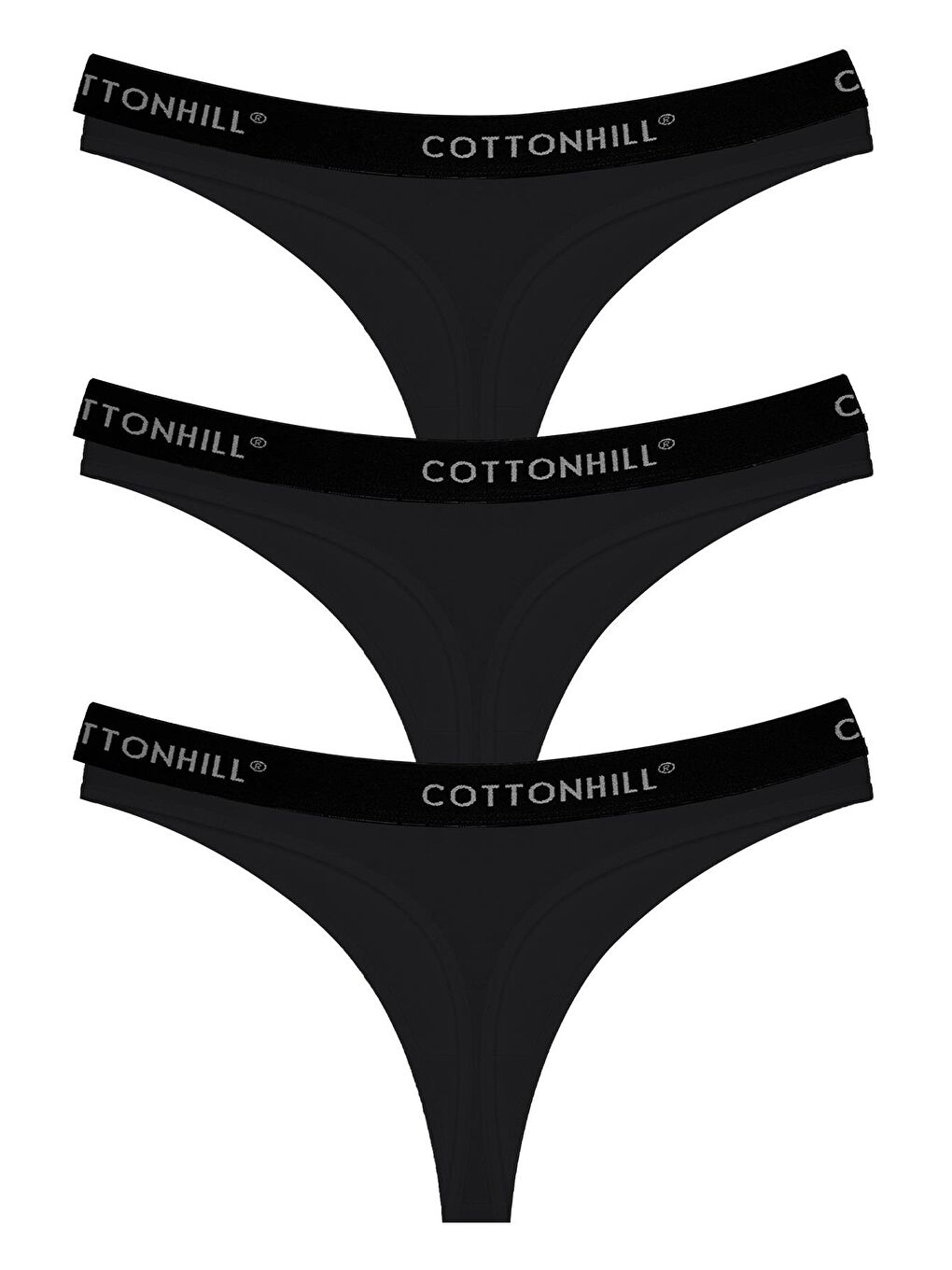 Karışık Pamuklu Basic Kadın Tanga Külot 3'Lü Paket