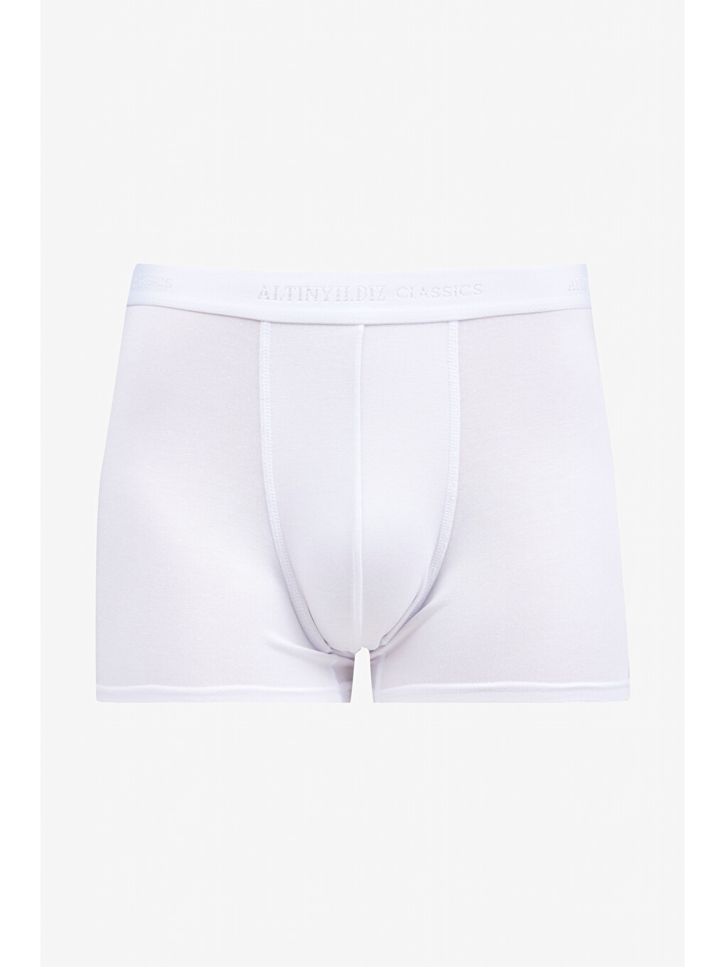 Erkek Beyaz Standart Fit Normal Kesim Modal Esnek Boxer-atlet Takımı-1