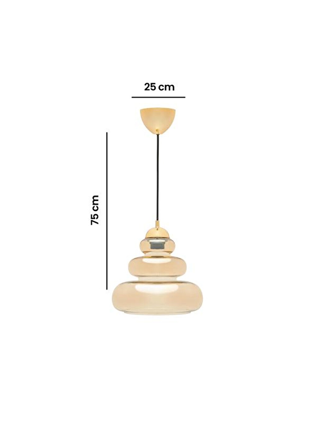 Sarı Aware Cam Sarkıt - Bal-4