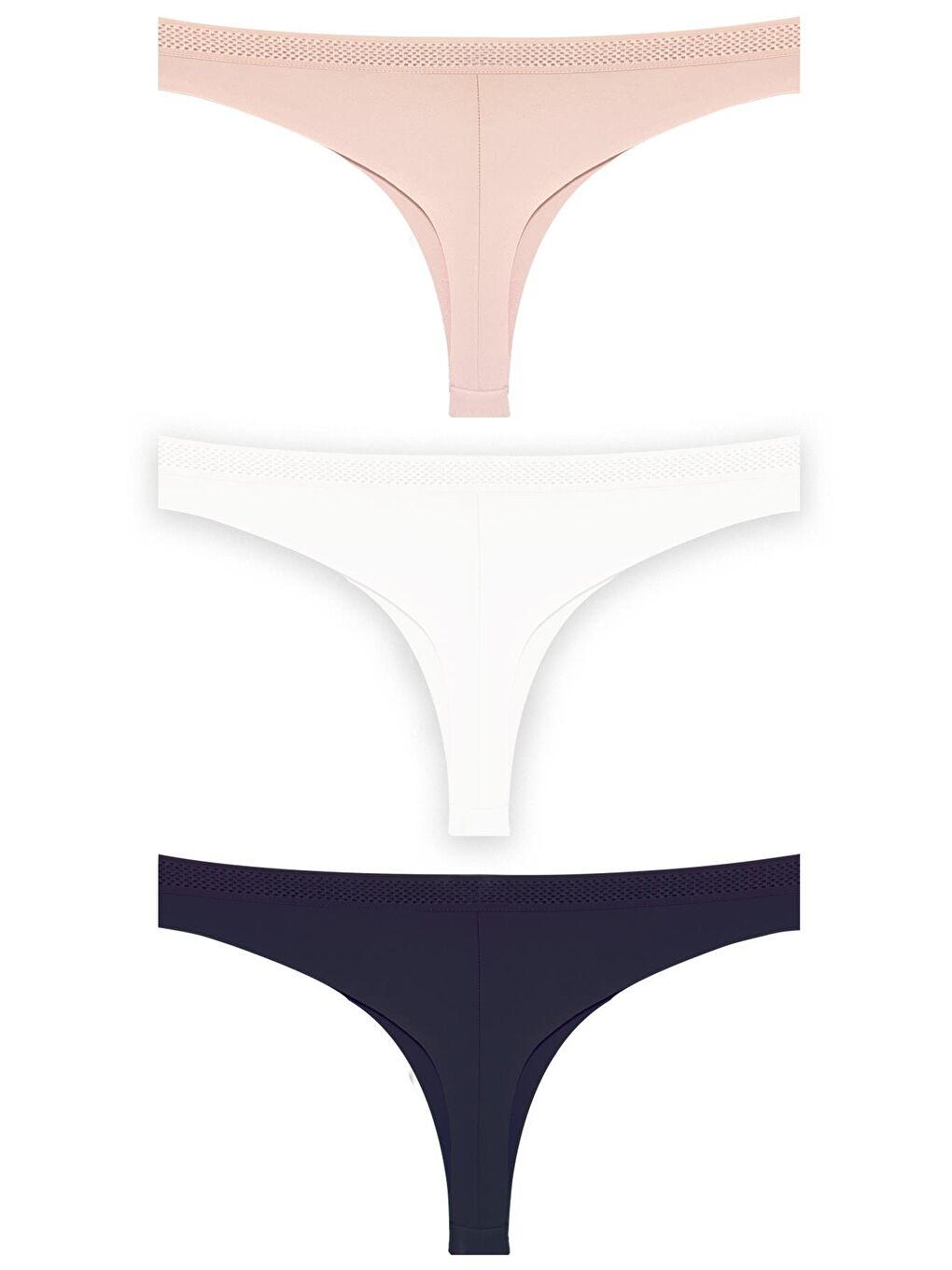 Karışık Basic File Lastlikli Lazer Kesim Brezilya Külot 3'Lü Paket - 2