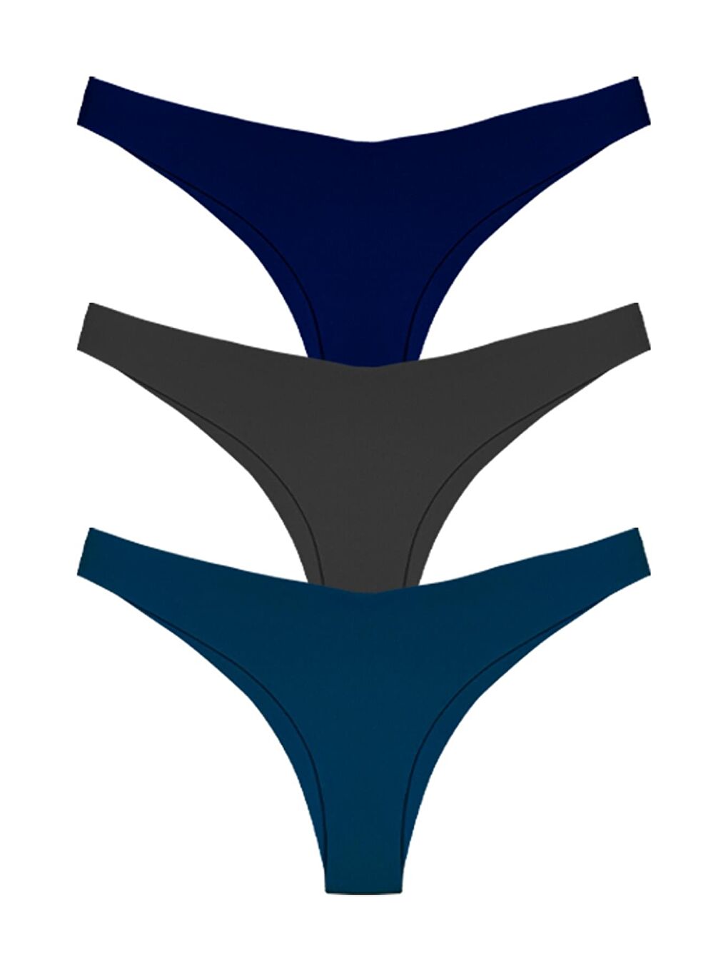 Karışık Basic Lazer Kesim Brezilya Külot 3'Lü Paket - 1