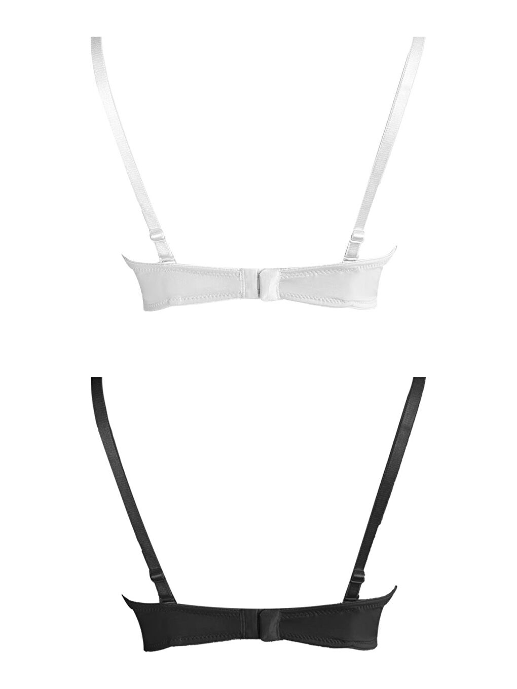 Karışık Balenli Toparlayıcı Dolgusuz Straplez Lotus Sütyen 2'Li Paket-1