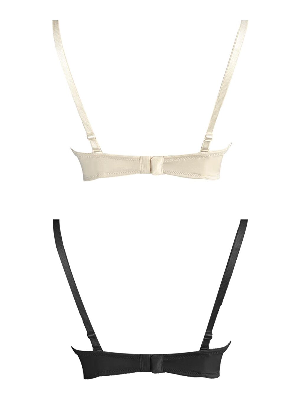 Karışık Balenli Toparlayıcı Dolgusuz Straplez Lotus Sütyen 2'Li Paket-2-1