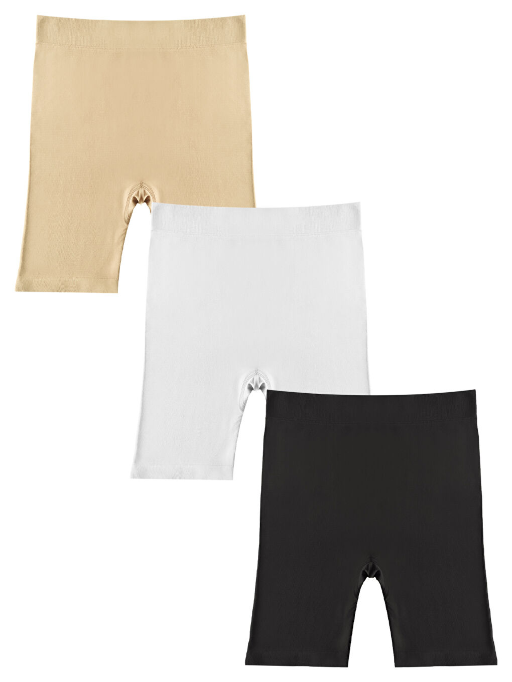 Karışık Premium - Kadın Ultra-Rahat Seamless Yüksek Bel Uzun Paça Boxer 3'Lü Paket