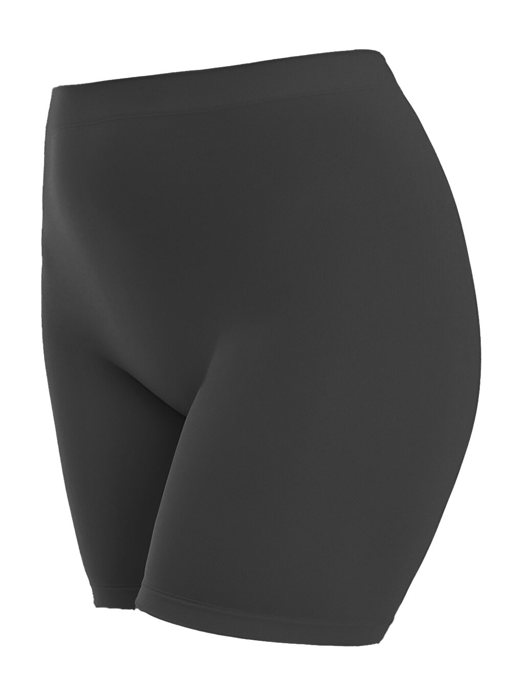 Premium - Kadın Siyah Ultra-Rahat Seamless Yüksek Bel Uzun Paça Boxer-2