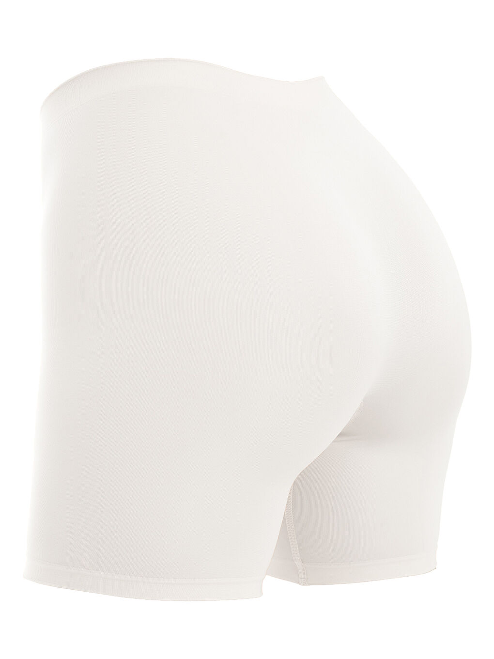 Premium - Kadın Beyaz Ultra-Rahat Seamless Yüksek Bel Uzun Paça Boxer-1