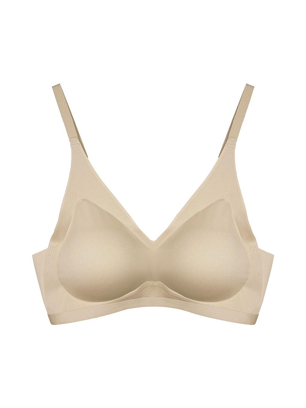 Bej Ten Lazer Kesim Dikişsiz Sütyen Çıkarılabilir Pedli Hayalet Sütyen Agraflı Ayarlanabilir Askılı