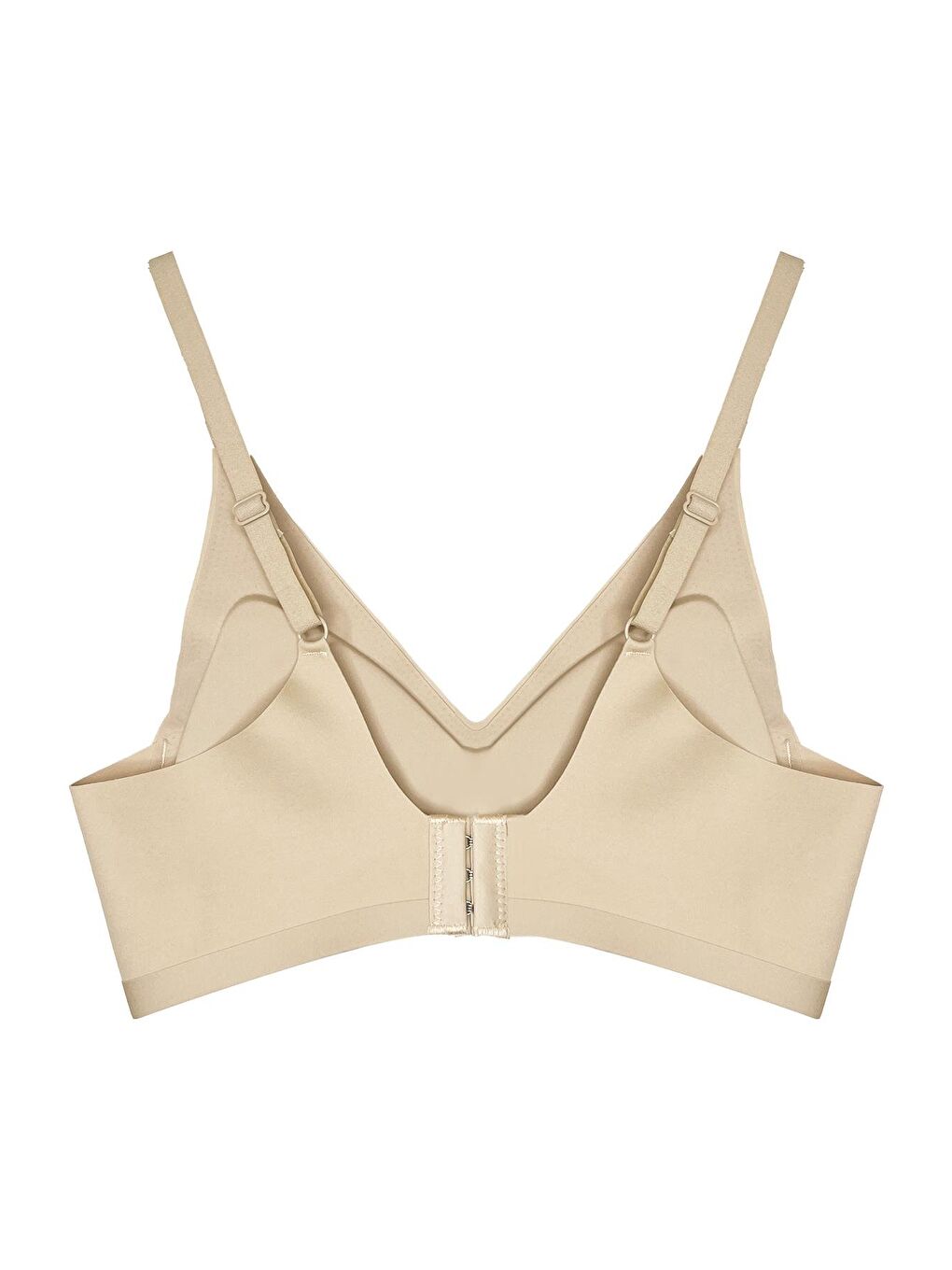 Bej Ten Lazer Kesim Dikişsiz Sütyen Çıkarılabilir Pedli Hayalet Sütyen Agraflı Ayarlanabilir Askılı-1