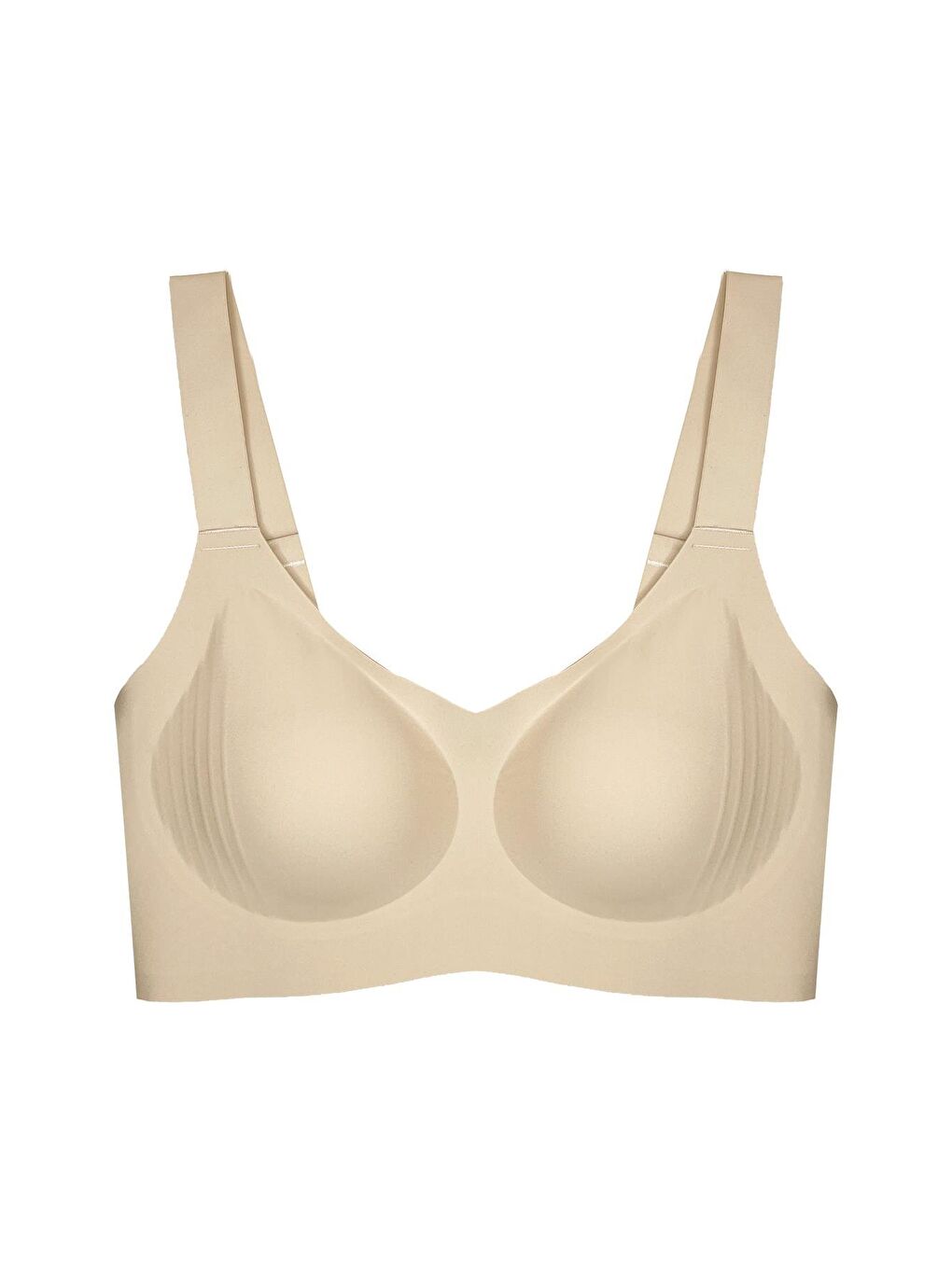 Bej Ten Lazer Kesim Dikişsiz Sütyen Kadın Hayalet Sütyen Ayarlanabilir Askılı Agraflı