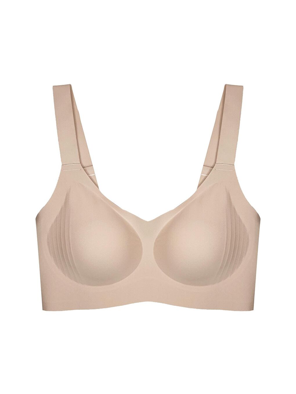 Kahverengi Lazer Kesim Dikişsiz Sütyen Kadın Hayalet Sütyen Ayarlanabilir Askılı Agraflı