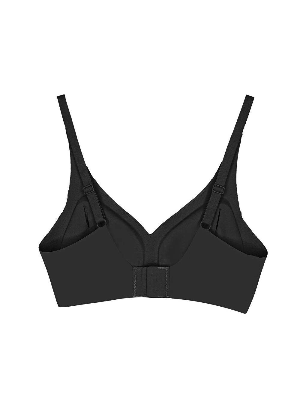 Siyah Dikişsiz Lazer Kesim Çıkarılabilir Pedli Kadın Hayalet Sütyen Dalga Detay Ayarlanabilir Askılı-3