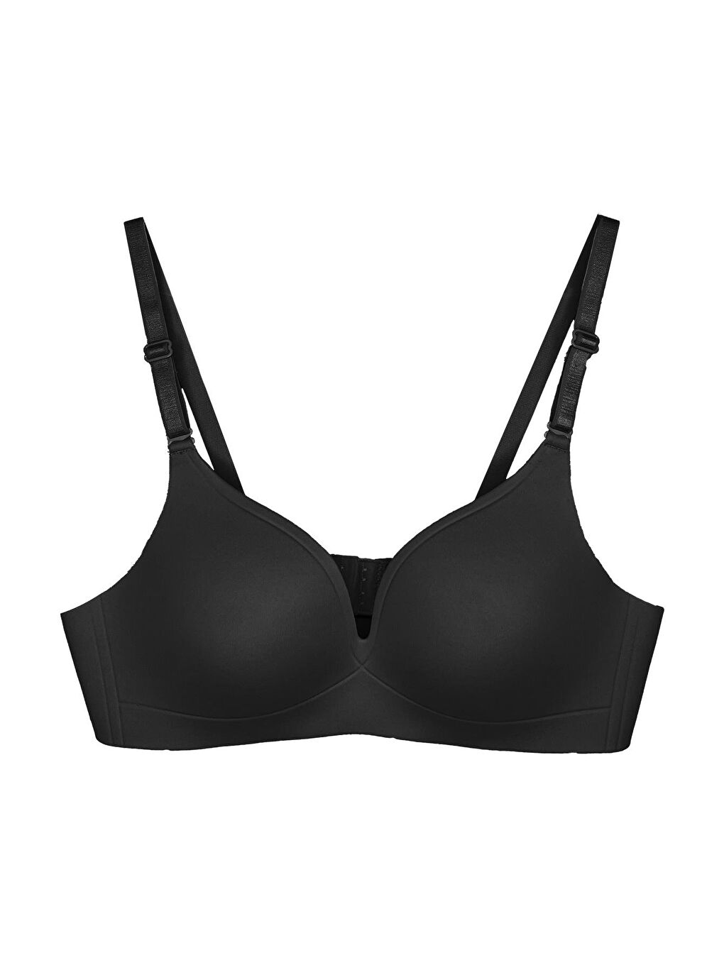 Siyah Dikişsiz Lazer Kesim Sütyen Ayarlanabilir Askılı Kadın Hayalet Sütyen Agraflı