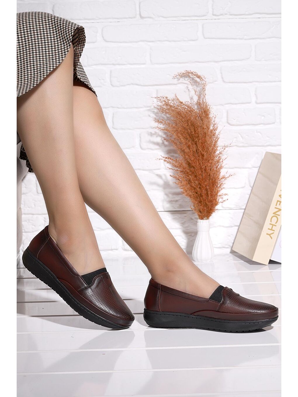 Bordo P 02 Rahat Konfor Özel Topuk Jeli Anne Günlük Ayakkabı-2