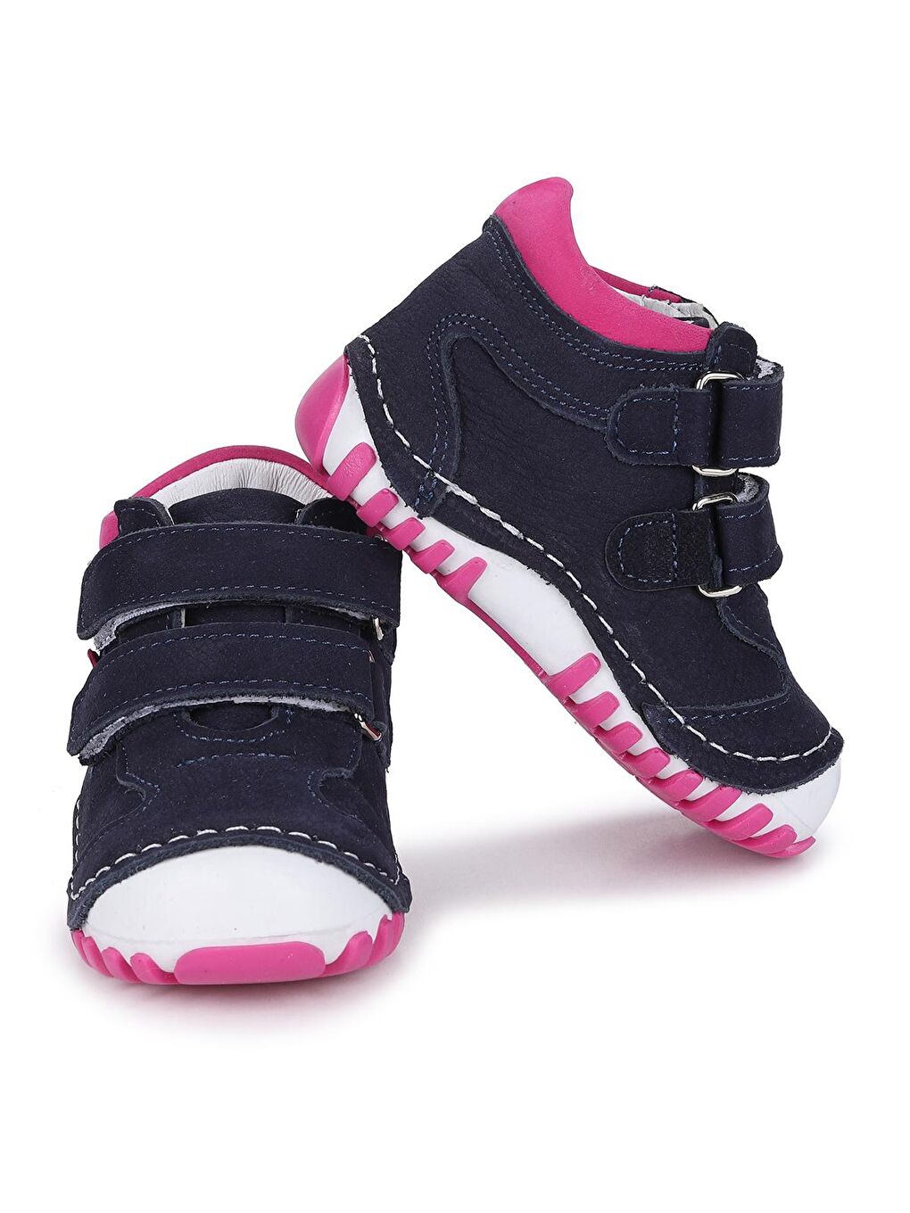 Lacivert %100 Deri Cırtlı Kız/Erkek Çocuk Ayakkabı Teo 210-1