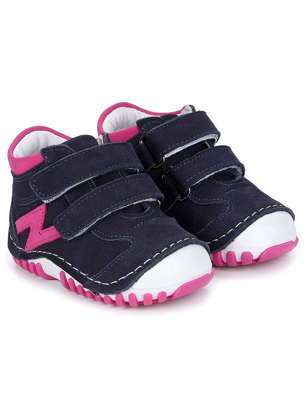Lacivert %100 Deri Cırtlı Kız/Erkek Çocuk Ayakkabı Teo 210-2