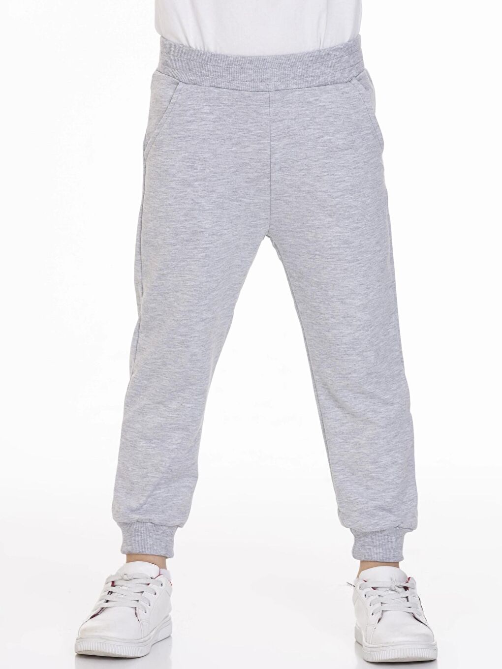 Gri Beli Lastikli Erkek Bebek Jogger Eşofman Altı 50707-1