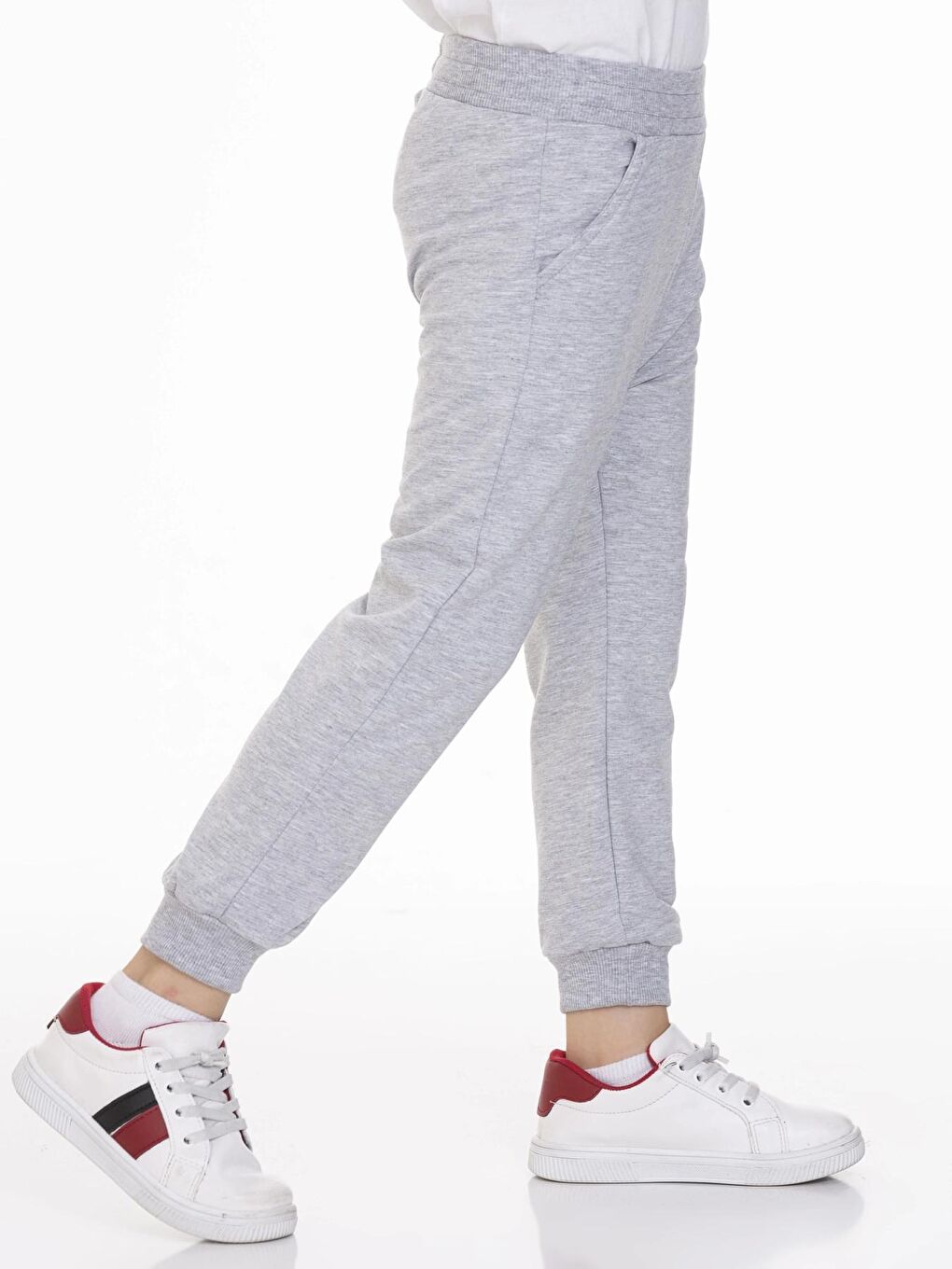 Gri Beli Lastikli Erkek Bebek Jogger Eşofman Altı 50707-2