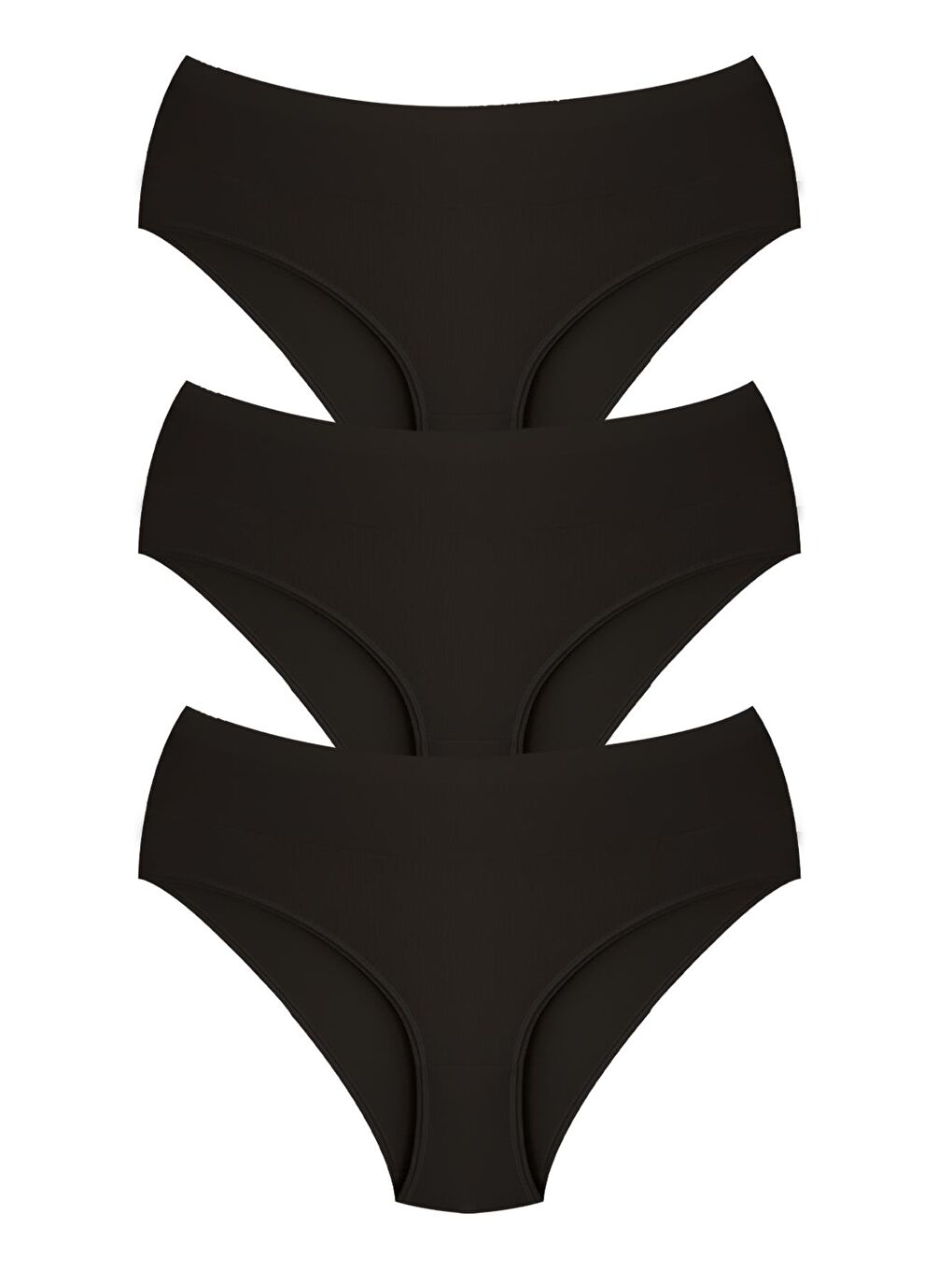 Karışık Pamuklu Yüksek Bel Toparlayıcı Kadın Bikini Külot 3'Lü Paket - 2