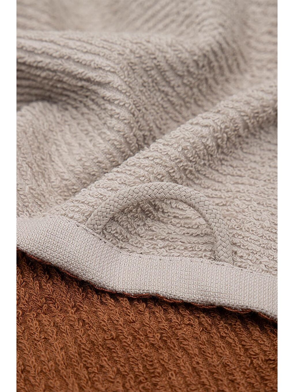 Vera 2'li Mutfak Havlusu %100 Pamuk Bukle-Bukle Bej-Terra 50X70 Cm-3