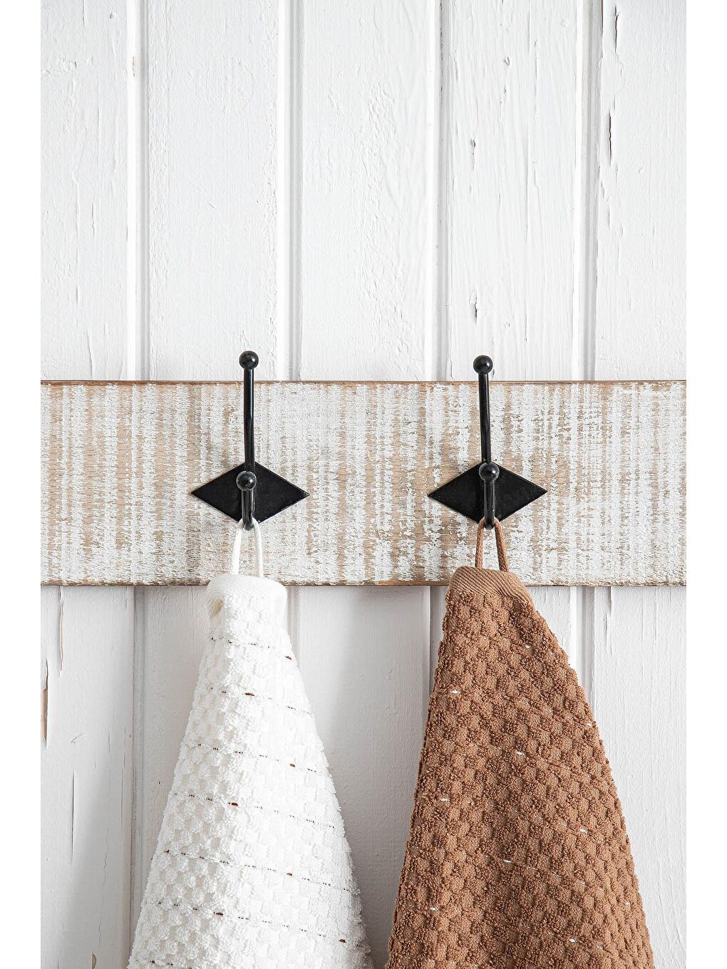 Kahverengi Parla 2'li Mutfak Havlusu %100 Pamuk Bukle-Bukle Krem-Kahve 50X70 Cm-5