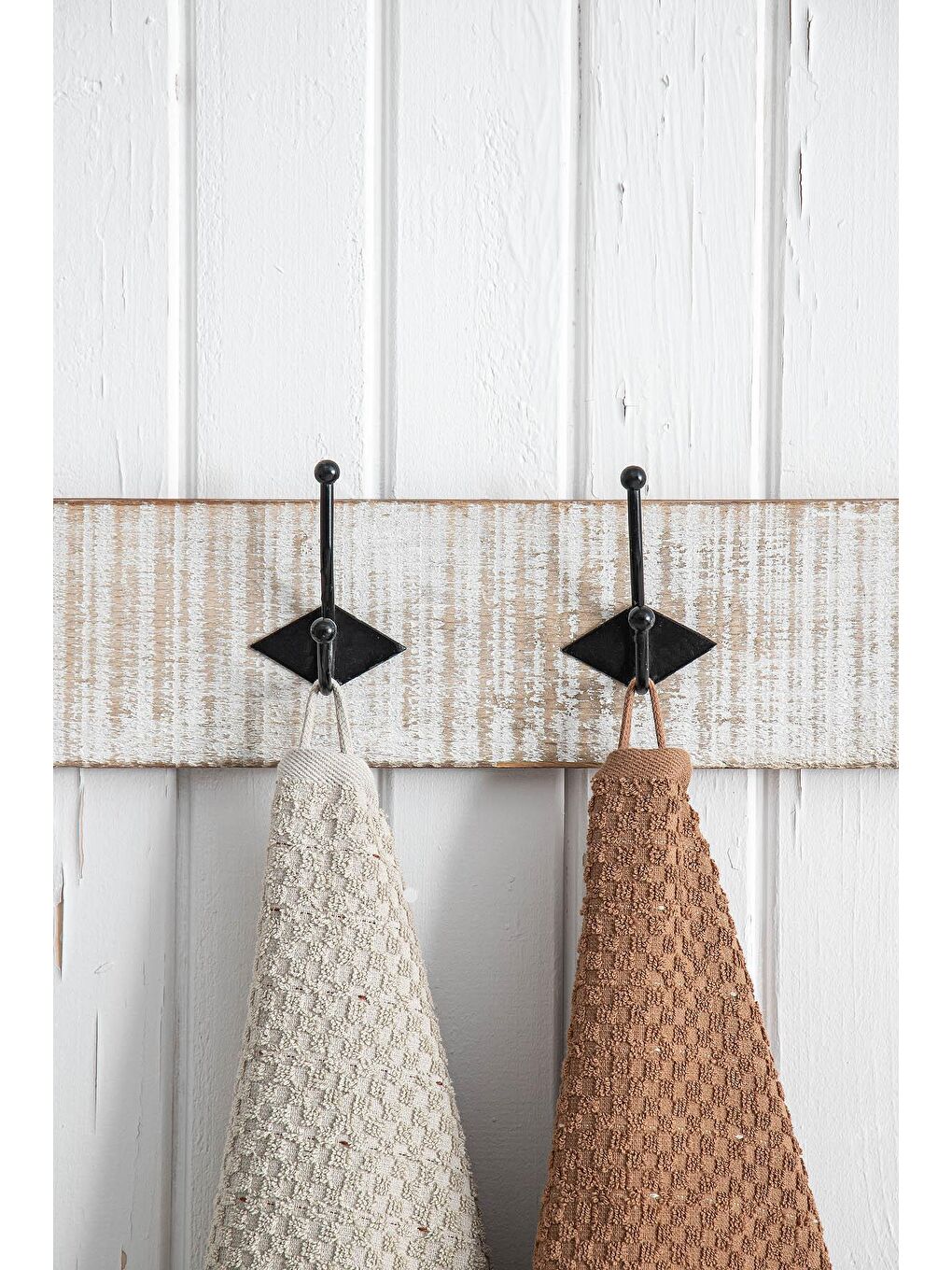 Parla 2'li Mutfak Havlusu %100 Pamuk Bukle-Bukle  Bej-Kahve 50x70 Cm-5