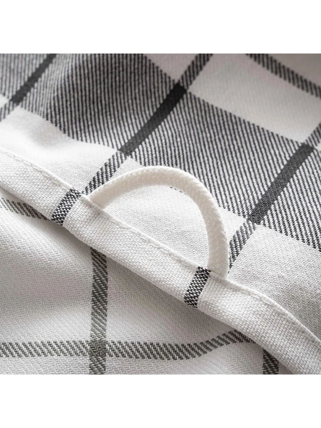 Esila 2'li Kurulama Bezi %100 Pamuklu İplik Boyalı Özel Dokuma Gri-Antrasit 45X65 Cm-2