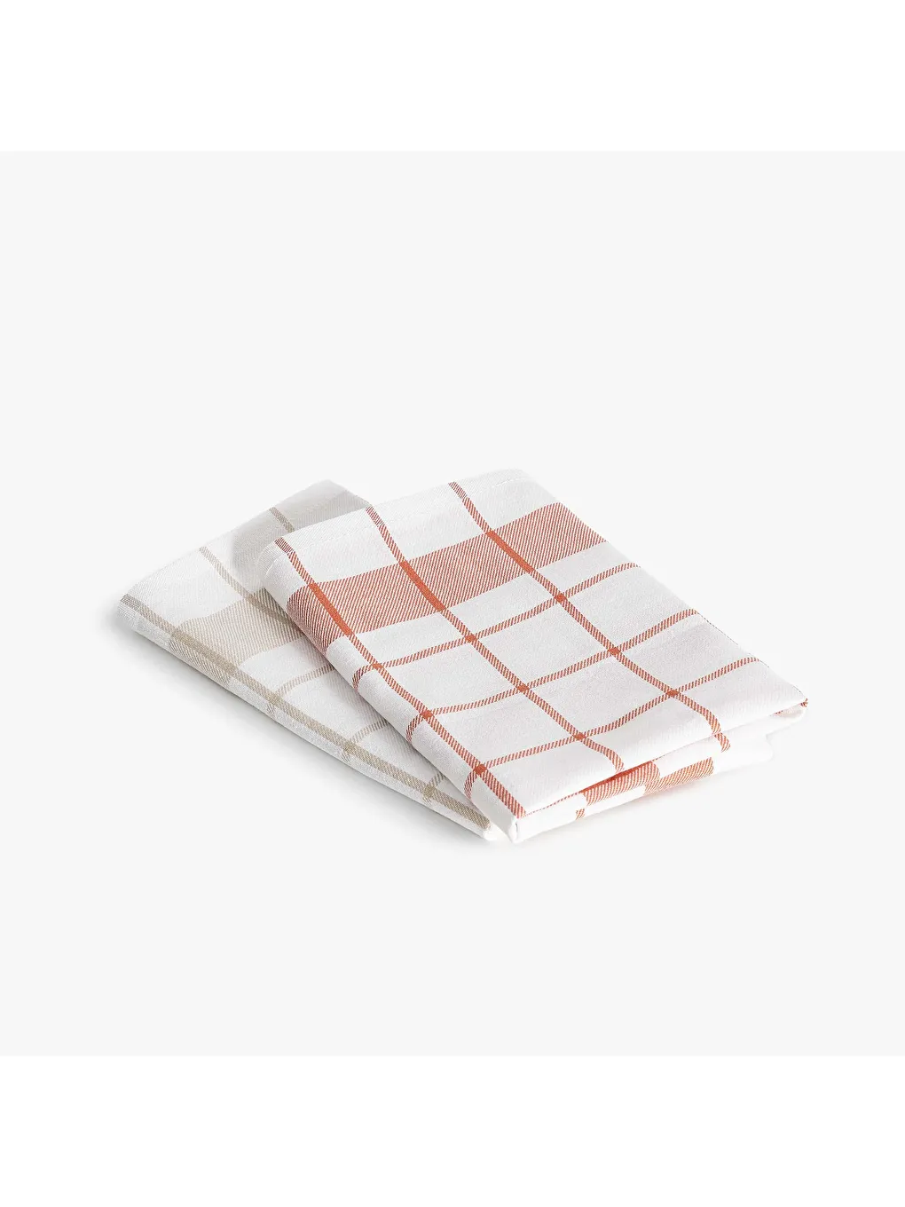 Esila 2'li Kurulama Bezi %100 Pamuklu İplik Boyalı Özel Dokuma Bej-Terra 45X65 Cm