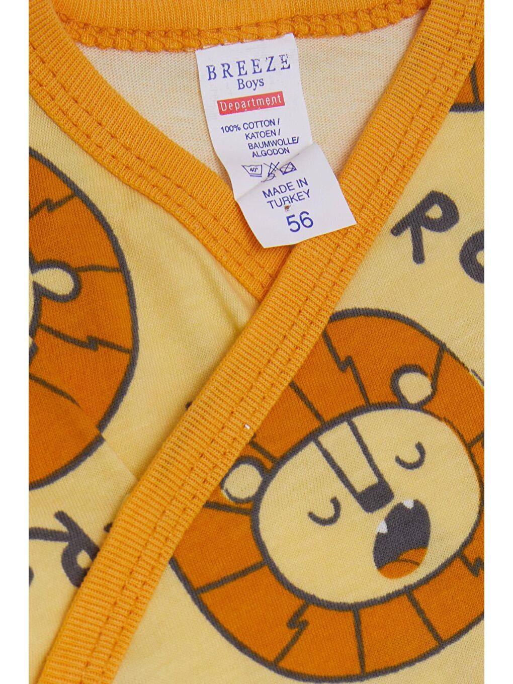 Erkek Bebek Hastane Çıkışı 5 li Aslancık Desenli Sarı (0-3 Ay)-6